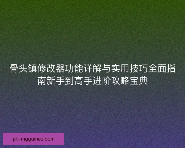 骨头镇修改器功能详解与实用技巧全面指南新手到高手进阶攻略宝典